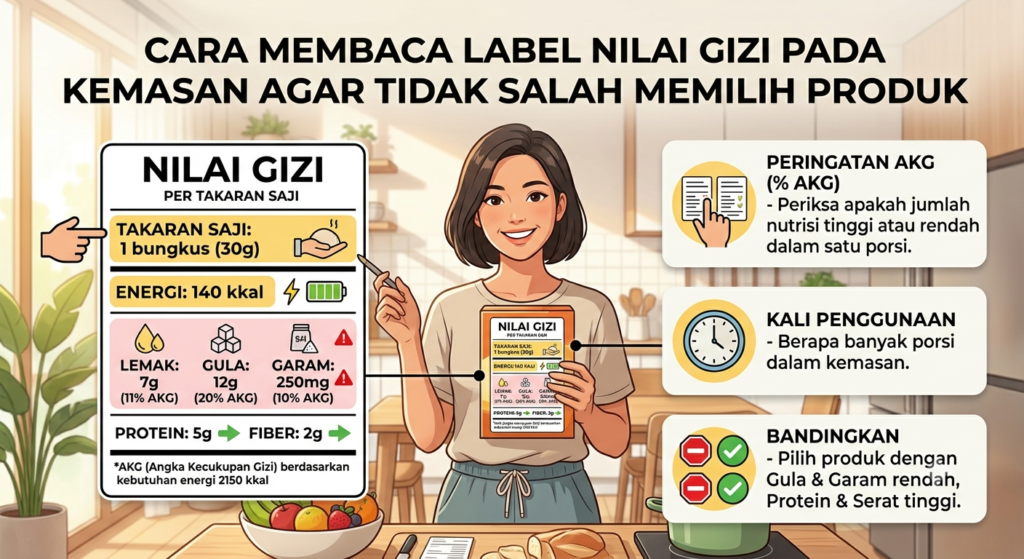 Cara Membaca Label Nilai Gizi pada Kemasan agar Tidak Salah Memilih Produk