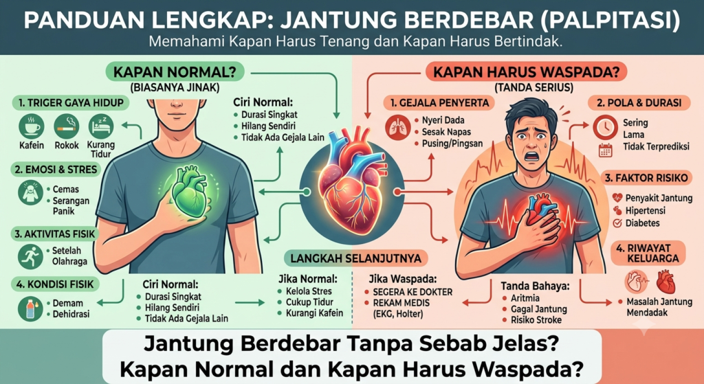 Jantung Berdebar Tanpa Sebab Jelas? Kapan Normal dan Kapan Harus Waspada?